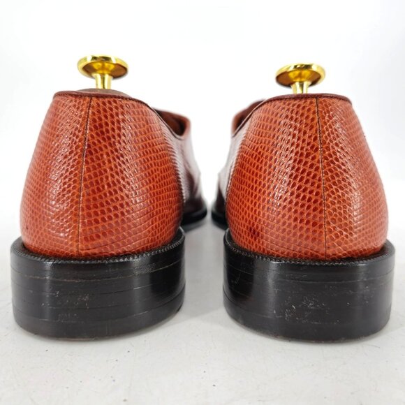NEW Exotic Teju Lizard Monk Strap Loafers Mens 11.5 PALOMINO Dress Shoes Mexico - Picture 7 of 14